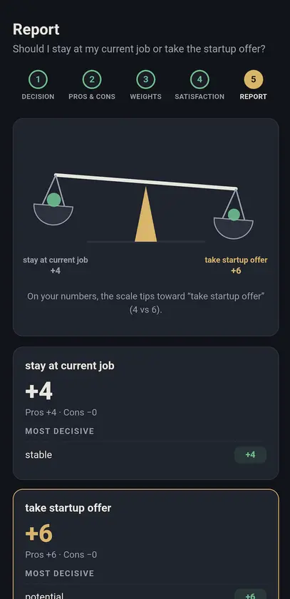 choice scale screenshot 2