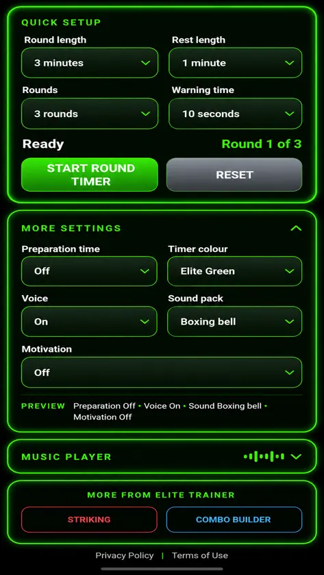 Elite Trainer Round Timer screenshot 2