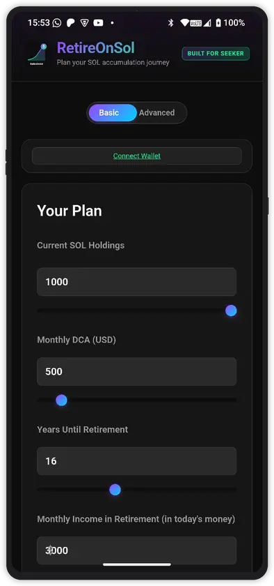 RetireOnSol screenshot 1