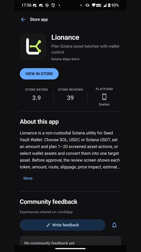 LionDApp screenshot 3