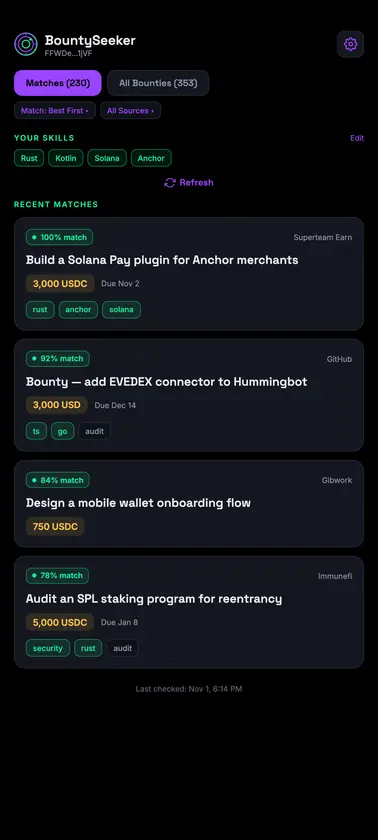 BountySeeker screenshot 1