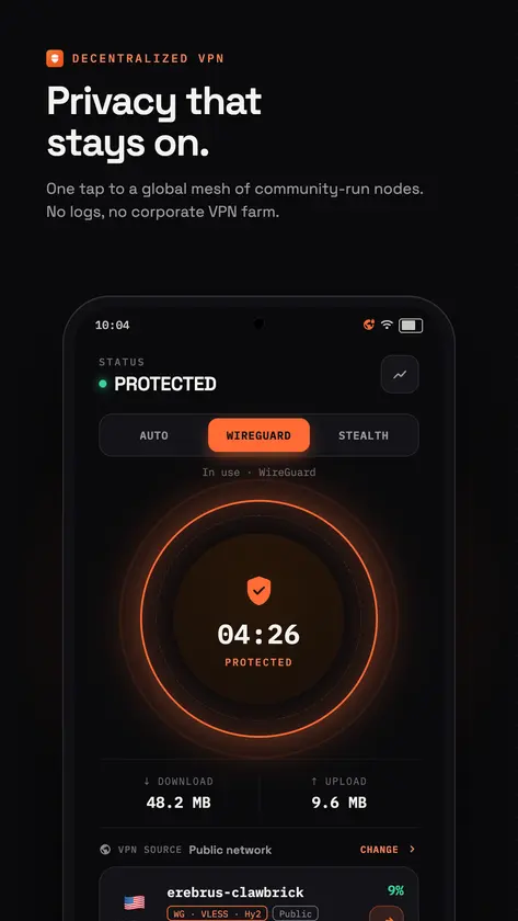 Erebrus VPN screenshot 1