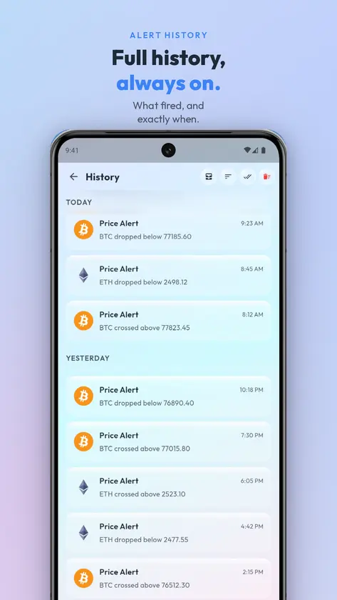 Crypto Alerts & Alarms screenshot 6