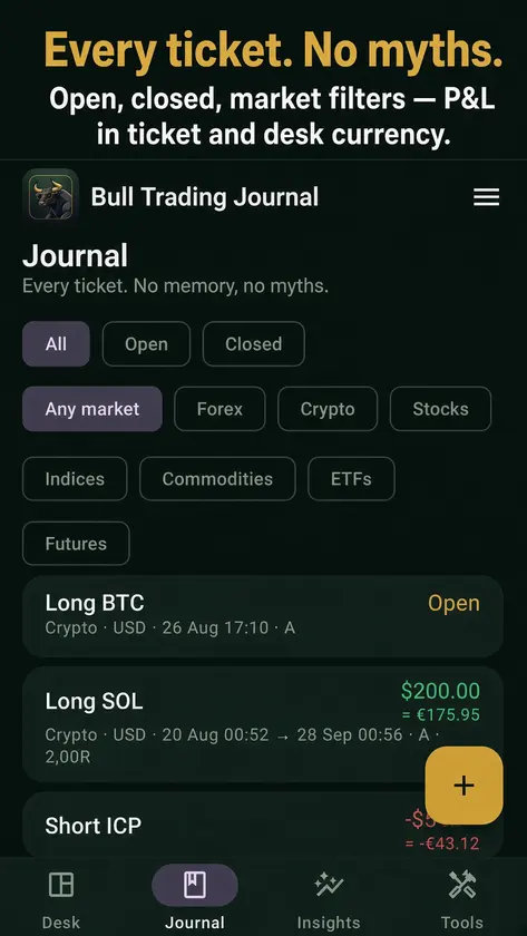 Bull Trading Journal screenshot 3
