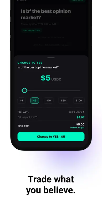b⁴ - Opinion Markets screenshot 2