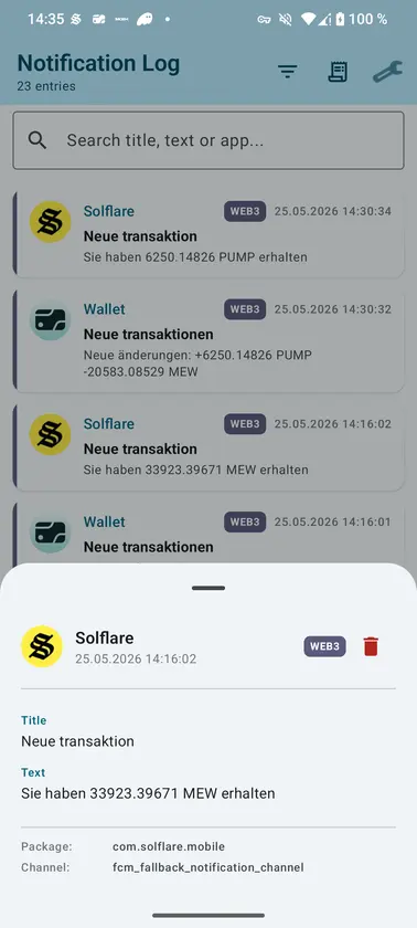MyNotification Seeker screenshot 1