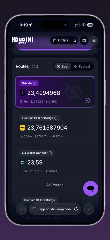 HoudiniSwap screenshot 2