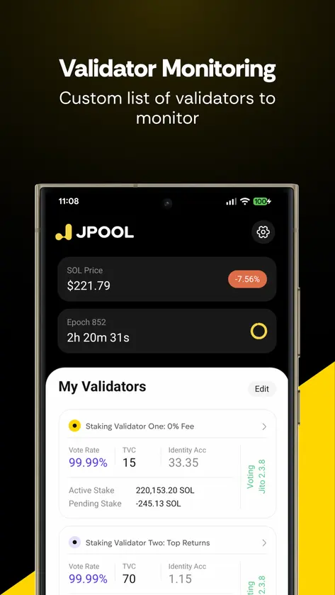 JPool Validator Dashboard screenshot 1