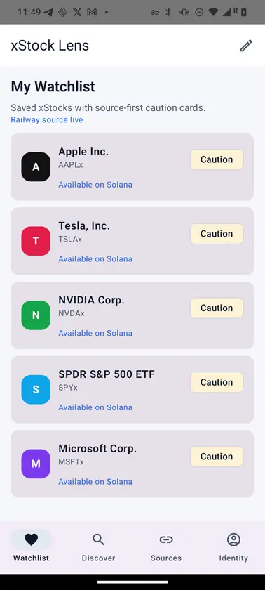 xStock Lens screenshot 1