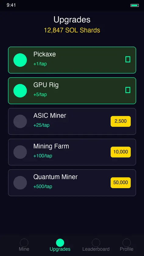 SolMiner screenshot 2
