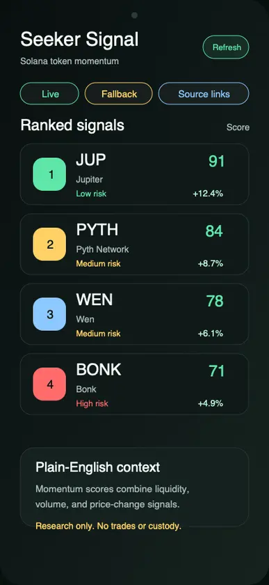 Seeker Signal screenshot 1