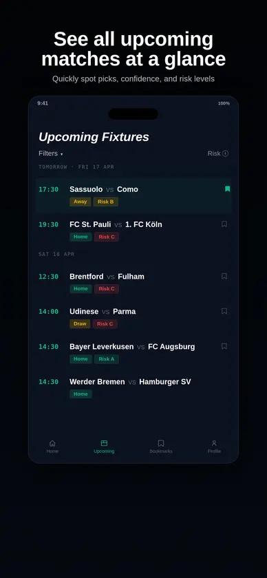 FootballPredict screenshot 2