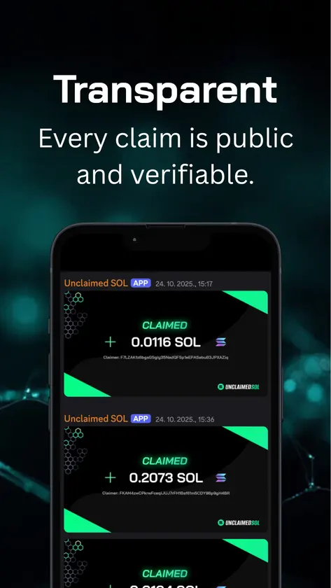 Unclaimed SOL screenshot 4